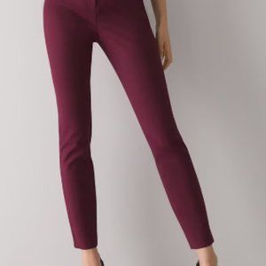 White House Black Market The Slim Ankle Pants in color RED BEAUTY